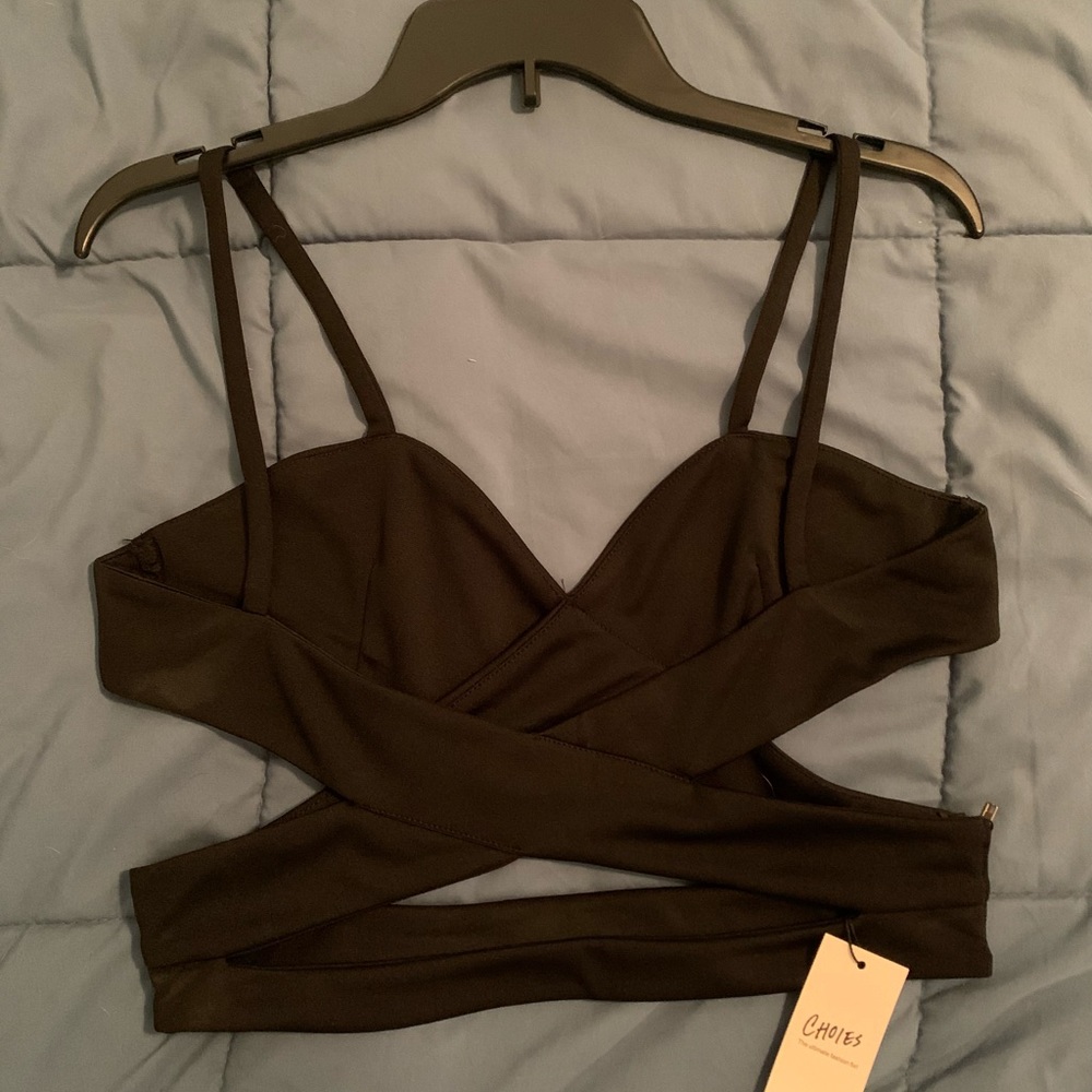 Brand new sexy black crop top